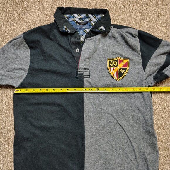 Vintage TOMMY HILFIGER Rugby Shirt Men M Long Sleeve Collared Embroidered Crest - Picture 5 of 8